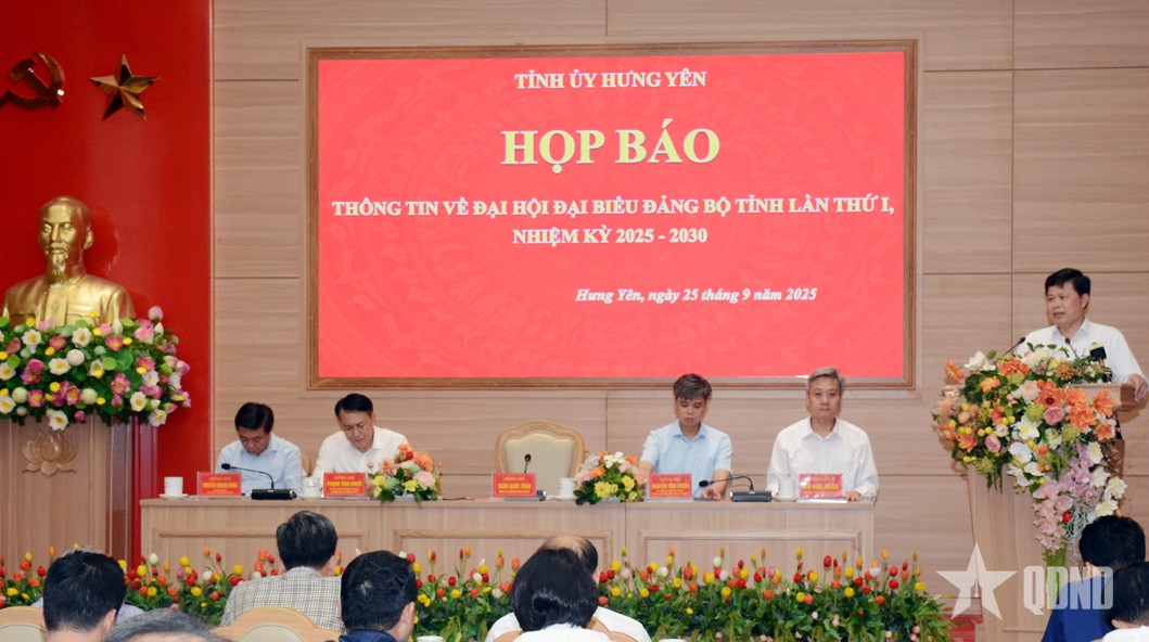 Tỉnh ủy Hưng Yên tổ chức họp báo thông tin về Đại hội đại biểu Đảng bộ tỉnh lần thứ I